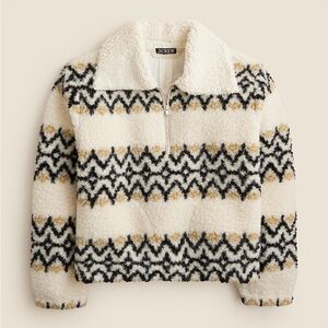 J. Crew Cream Sherpa Jacket Half Zip